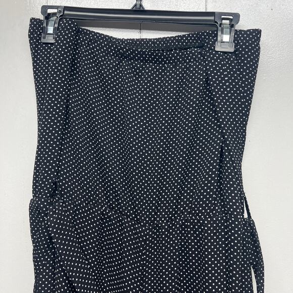George Womens Jumpsuit 3X Strapless Polka Dot Crop Wide Leg Stretch Party Event - Picture 9 of 15